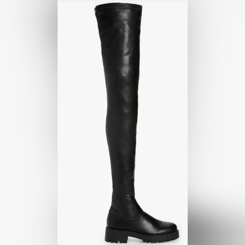 AZALEA WANGSurgical Thigh High Boot (Women) Size 6M, BLACK